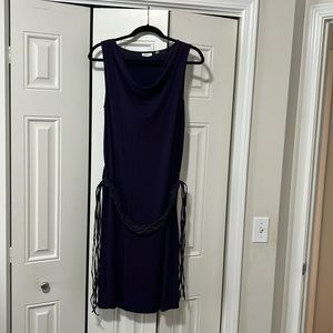 Gorgeous, ultra comfortable, plum dress with woven belt